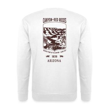 Canyon Red Rocks Arizona brown - Unisex Sweatshirt - white - Back