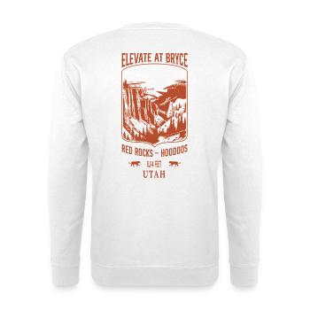Elevate bei Bryce - Sand - Unisex Pullover - Weiß - Hinten