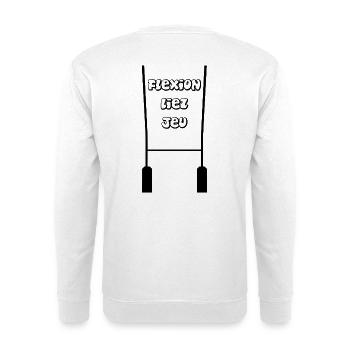 Flexion, liez, jeu - Rugby - Vêtement rugby   - Sweat-shirt Unisexe - blanc - Dos