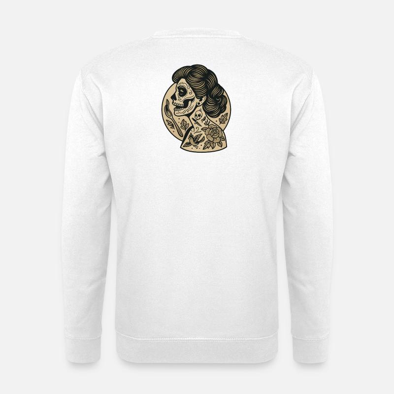 Female Skull - Unisex Pullover - Weiß