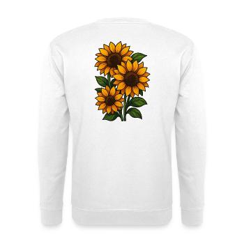 Sonnenblumen - Unisex Pullover - Weiß - Hinten