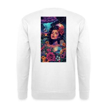 Sirène florale néon - Sweat-shirt Unisexe - blanc - Dos