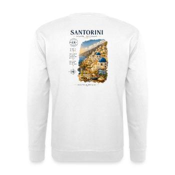Santorini Inseltraum - Unisex Pullover - Weiß - Hinten