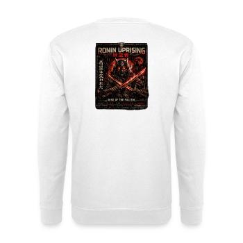 Ronin Uprising: Düstere Klingen - Unisex Pullover - Weiß - Hinten - Michal (187cm)