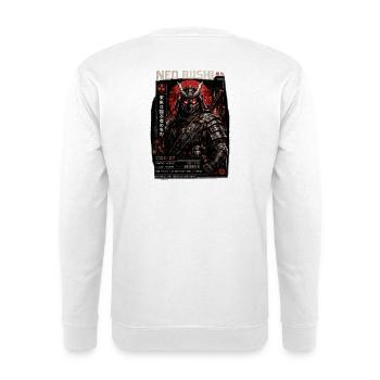 Neo Bushi Armor Noir - Unisex Pullover - Weiß - Hinten - Michal (187cm)