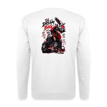 Dream Big Street Art Hoodie - Unisex Sweatshirt - white - Back