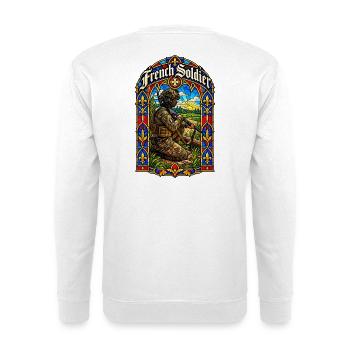 Französischer Soldat - Unisex Pullover - Weiß - Hinten - Michal (187cm)