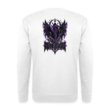 Raven Black Purple Glow – Betreten Sie das Geheimnis - Unisex Pullover - Weiß - Hinten - Michal (187cm)