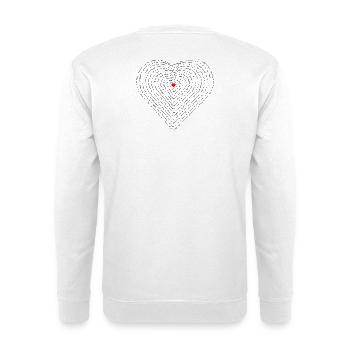hiking heart - Unisex Sweatshirt - white - Back