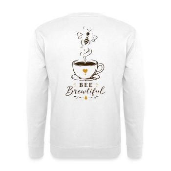 BEE Brewtiful Coffee Mug Design - Unisex Sweatshirt - white - Back