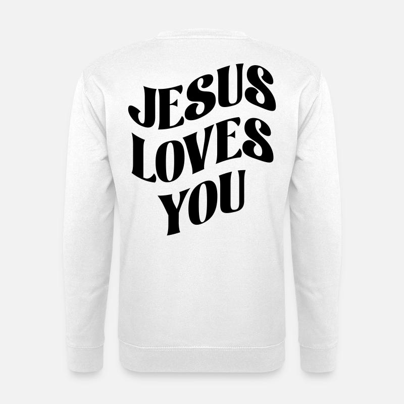 Jesus liebt Dich - Unisex Pullover - Weiß