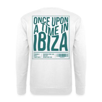 Once Upon a Time in Ibiza – Retro Travel Vibes - Unisex Sweatshirt - white - Back