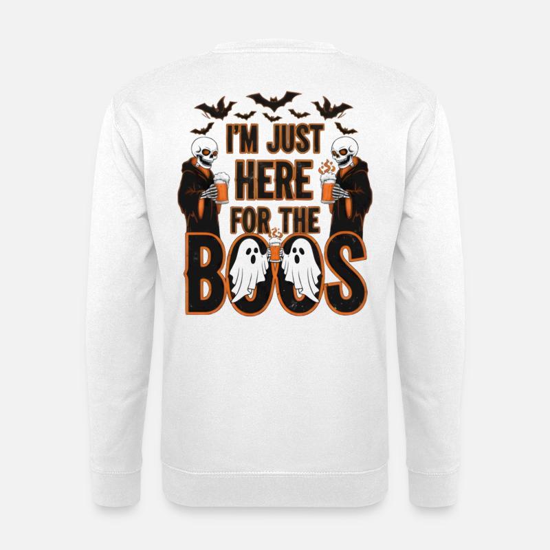 Halloween Buhrufe Skelette - Unisex Pullover - Weiß