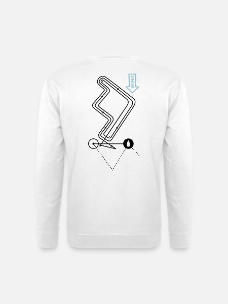 Regattabahn Segelsport Regatta Bahn Segeln Kurs - Unisex Pullover - Weiß