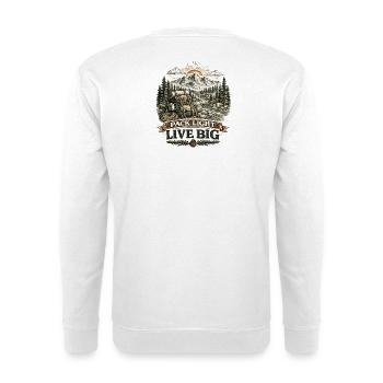Pack Light Live Big | Hiking Design - Unisex Pullover - Weiß - Hinten