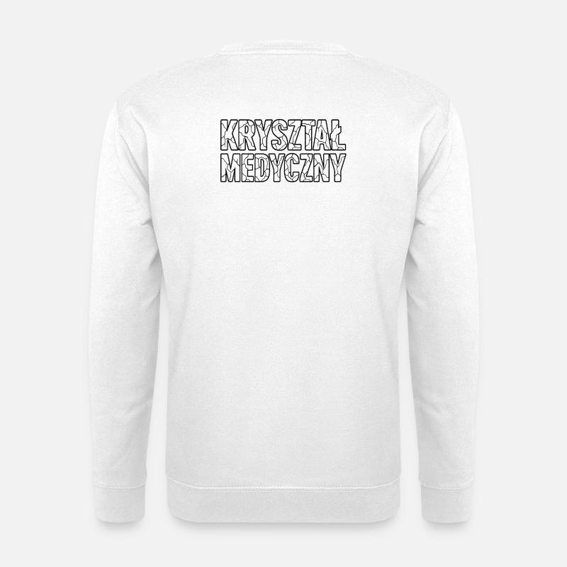 Medizinischer Kristall-Logo-Text - Unisex Pullover - Weiß