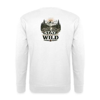 Stay Wild | Outdoor Nature Design - Unisex Pullover - Weiß - Hinten