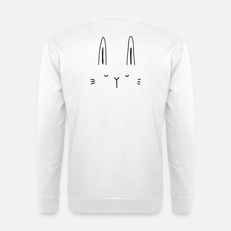Hase Hasengesicht Gesicht Geschenkidee - Unisex Pullover - Weiß