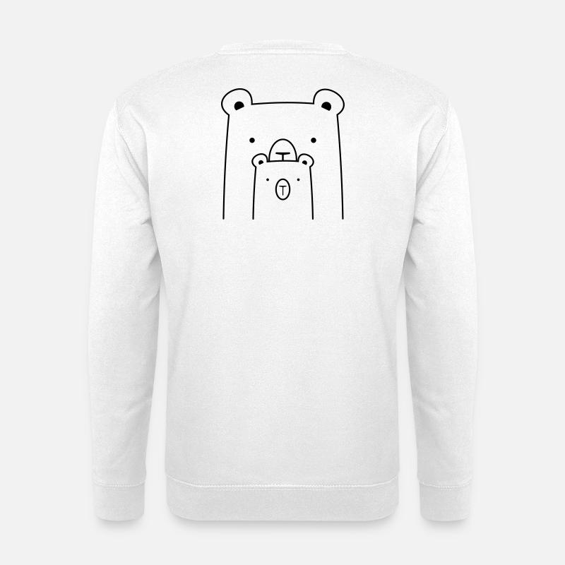 zwei Bären Bär Eisbär Braunbär I Geschenkidee - Unisex Pullover - Weiß