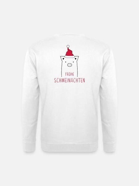 Frohe Weihnachten I Schweinachten Schwein Sau - Unisex Pullover - Weiß