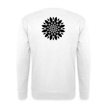 Blüte Mandala Blume Floral - Unisex Pullover - Weiß - Hinten
