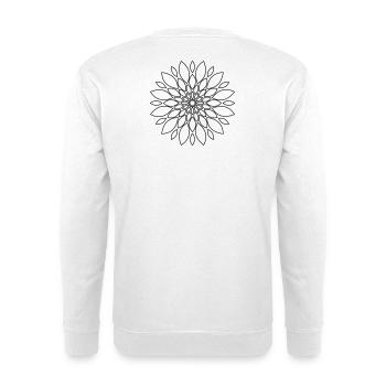 Mandala Blume Floral Geschenk - Unisex Pullover - Weiß - Hinten