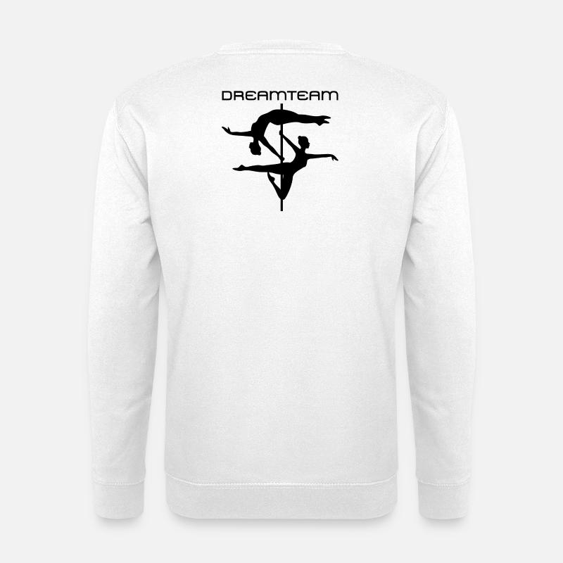 Duo Pole Dance Silhouette - Unisex Sweatshirt - white