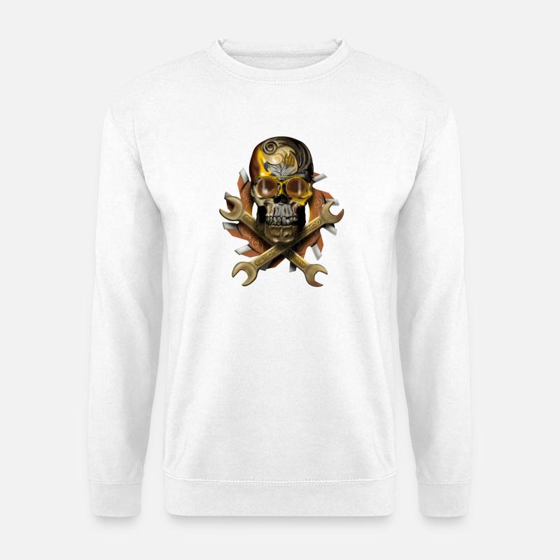Schädel - Unisex Pullover - Weiß