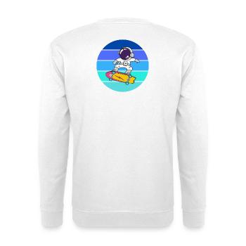 astronaut, space, cosmonaut - Unisex Sweatshirt - white - Back