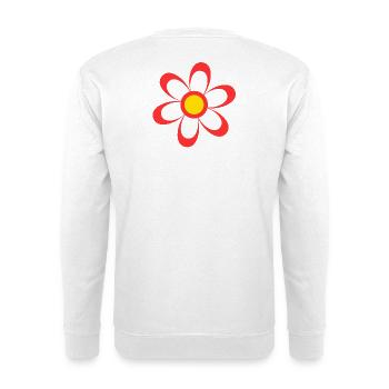 fleur disco, vintage, flower power - Sweat-shirt Unisexe - blanc - Dos