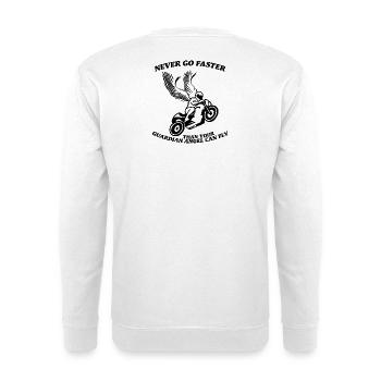 N’allez jamais plus vite que votre ange gardien ne peut voler - Sweat-shirt Unisexe - blanc - Dos