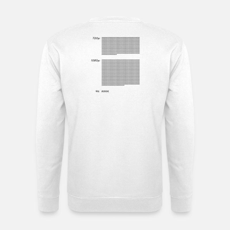 720p1080p4k schwarz - Unisex Pullover - Weiß