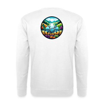 Bunte Gravel Ride Abenteuer - Unisex Pullover - Weiß - Hinten