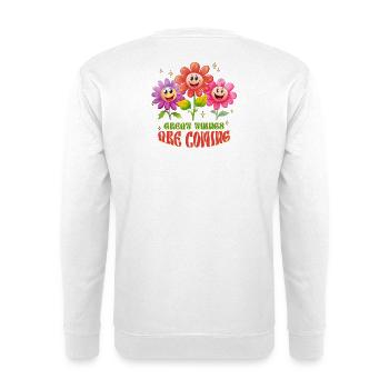 spring, gardening, gardening, gardening - Unisex Sweatshirt - white - Back