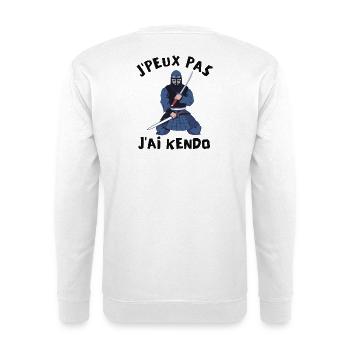 kendo, art martial, club de kendo - Sweat-shirt Unisexe - blanc - Dos