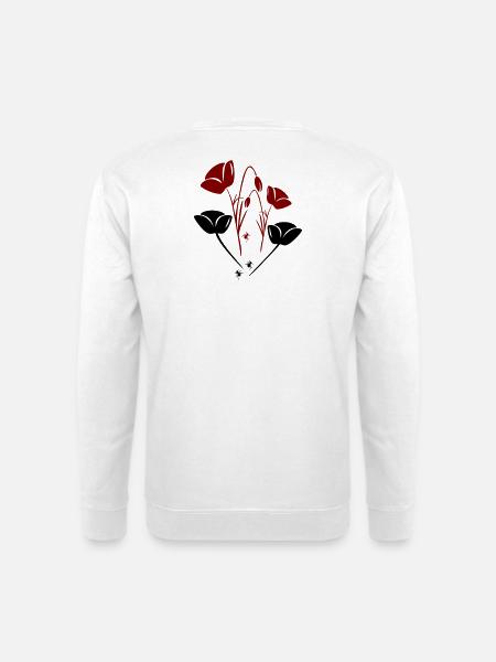 Tulips with ants - Unisex Sweatshirt - white