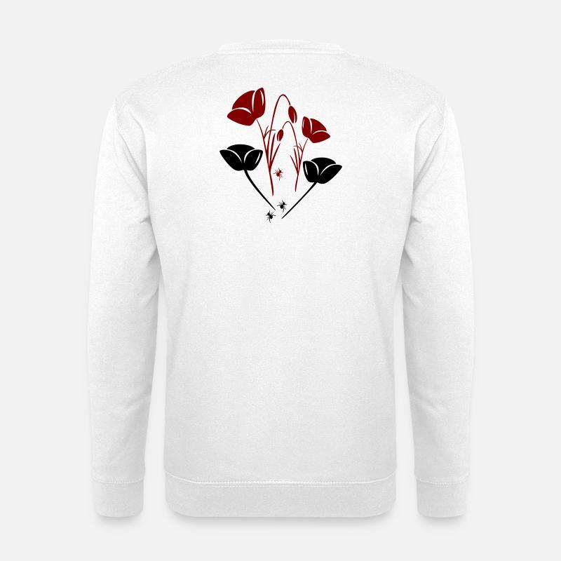 Tulips with ants - Unisex Sweatshirt - white
