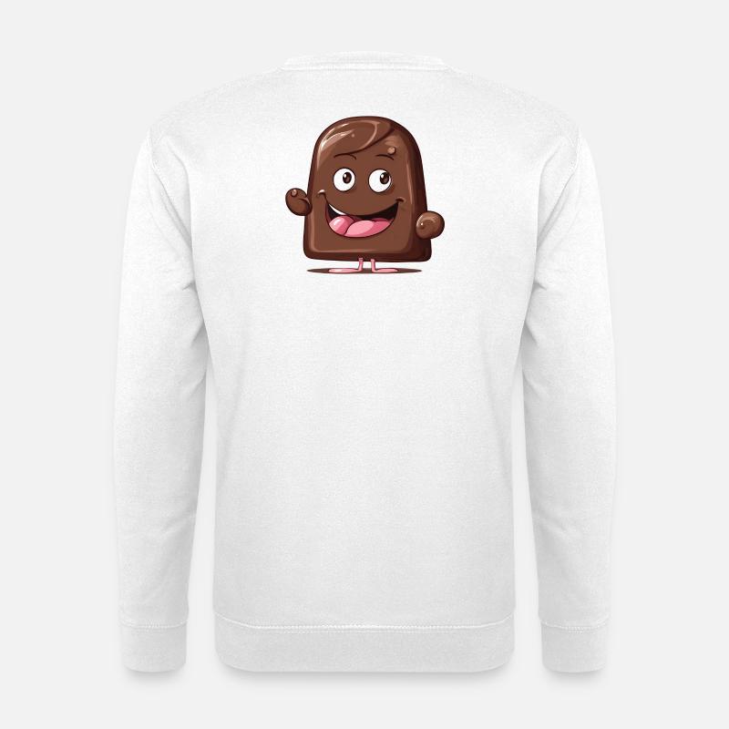 chocolat, j'aime le chocolat, j'adore le chocolat - Sweat-shirt Unisexe - blanc
