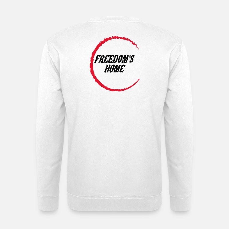Roter abstrakter Kunstkreis - Unisex Pullover - Weiß