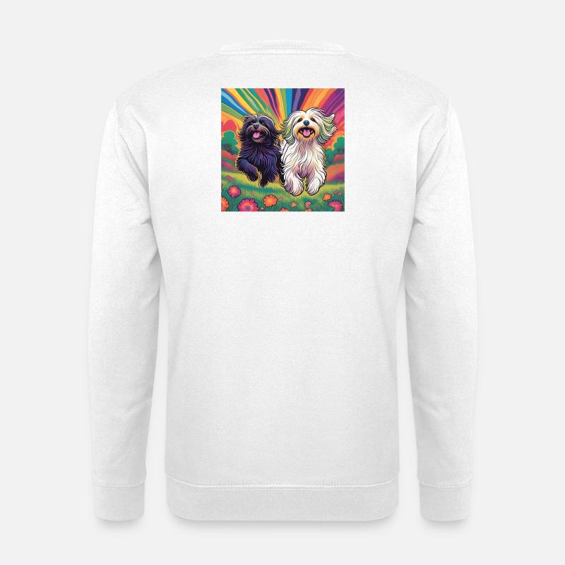 Havaneser Black and White - Unisex Pullover - Weiß