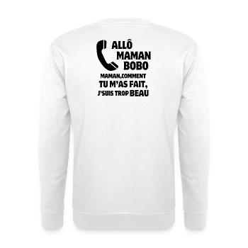 Mama, Super-Mama, Mutter und Sohn - Unisex Pullover - Weiß - Hinten