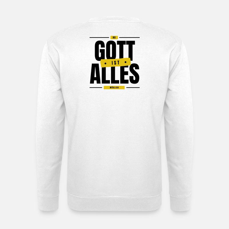 Bei Gott ist alles Möglich - Unisex Pullover - Weiß