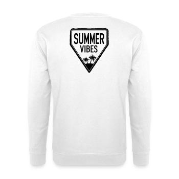 SUMMER VIBES design with cool lettering - Unisex Pullover - Weiß - Hinten