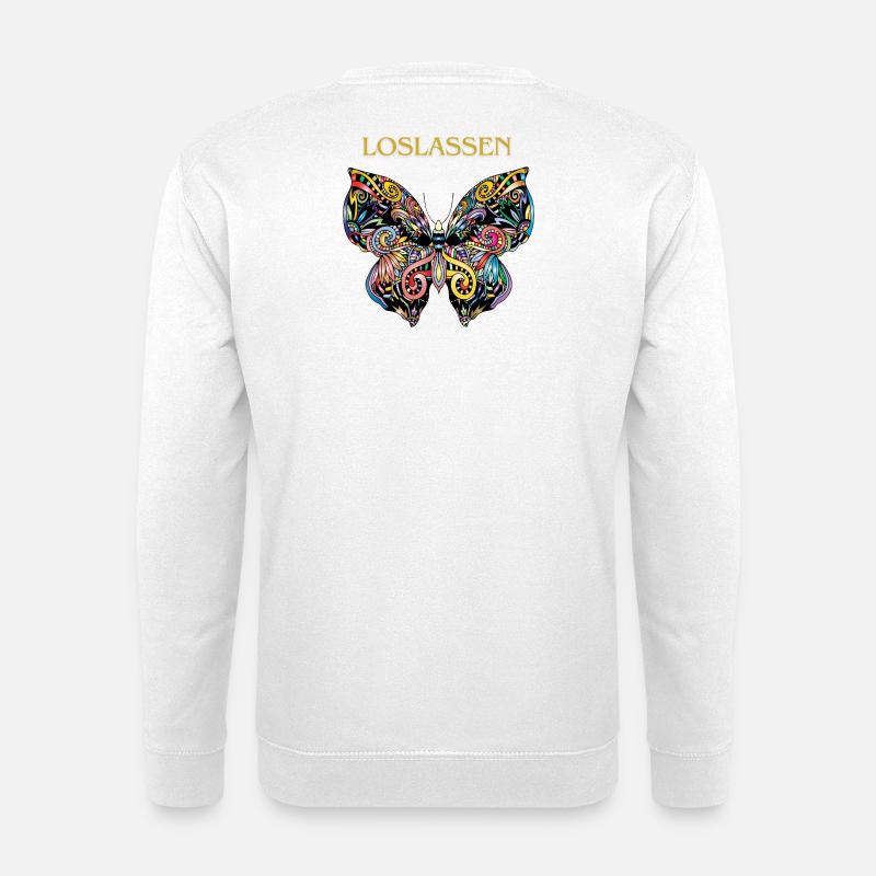 magic butterfly LOSLASSEN - Unisex Pullover - Weiß