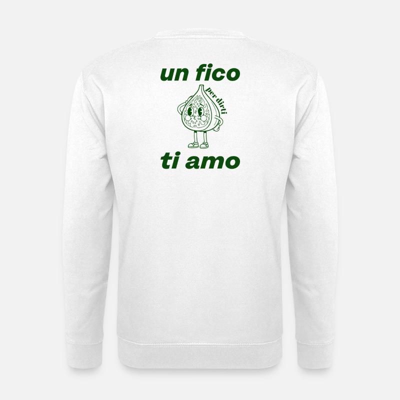 Feige Liebe Karikatur Grün - Unisex Pullover - Weiß