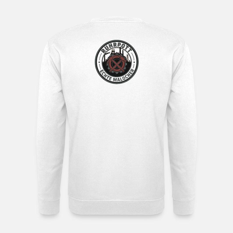 Ruhrpott Echte Malocher Patch - Unisex Pullover - Weiß