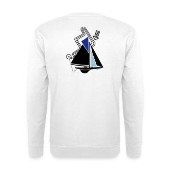 Classic Sailing Yacht Regatta Course Sailboat Yacht - Unisex Sweatshirt - white - Back
