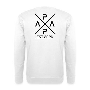 Papa est. 2026 Vater 2026 Erstes Mal Papa 2026 - Unisex Pullover - Weiß - Hinten