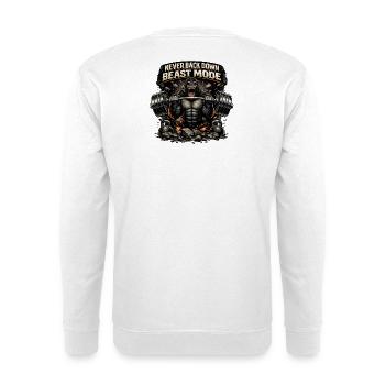 Gorille de pouvoir en mode bête - Sweat-shirt Unisexe - blanc - Dos