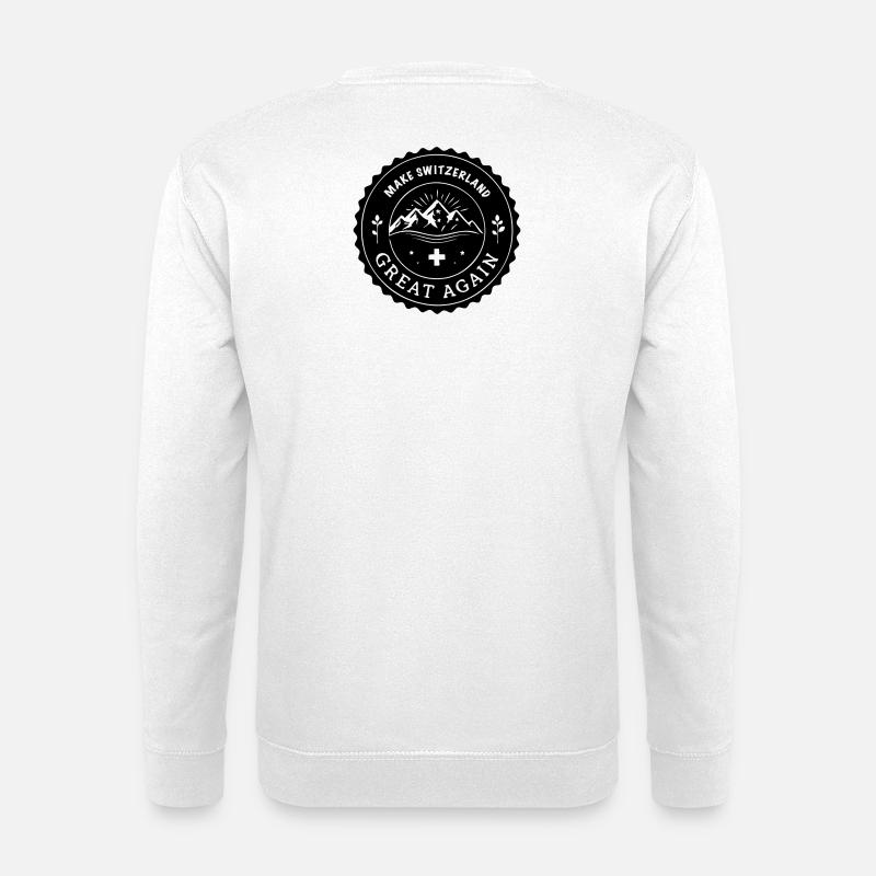 MAKE SWITZERLAND GREAT AGAIN Emblem - Unisex Pullover - Weiß